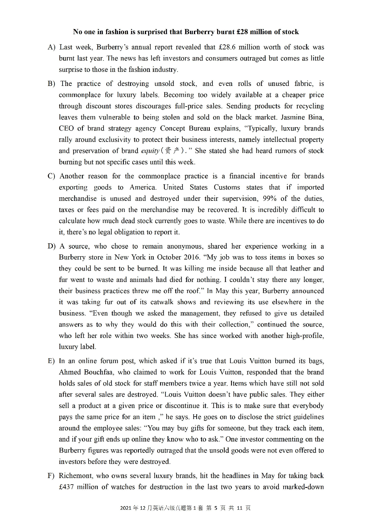 2021.12英语六级真题第1套.pdf 第5页