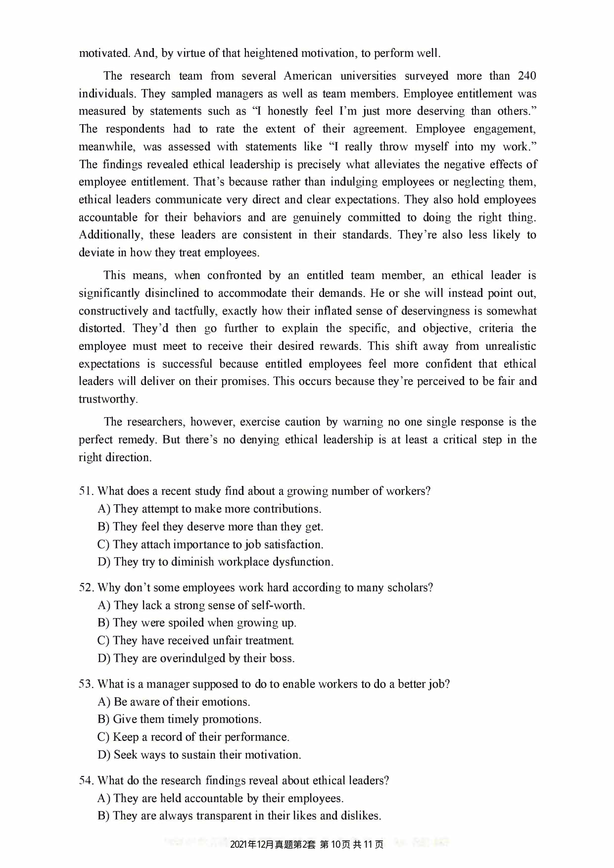 2021.12英语六级真题第2套.pdf 第10页