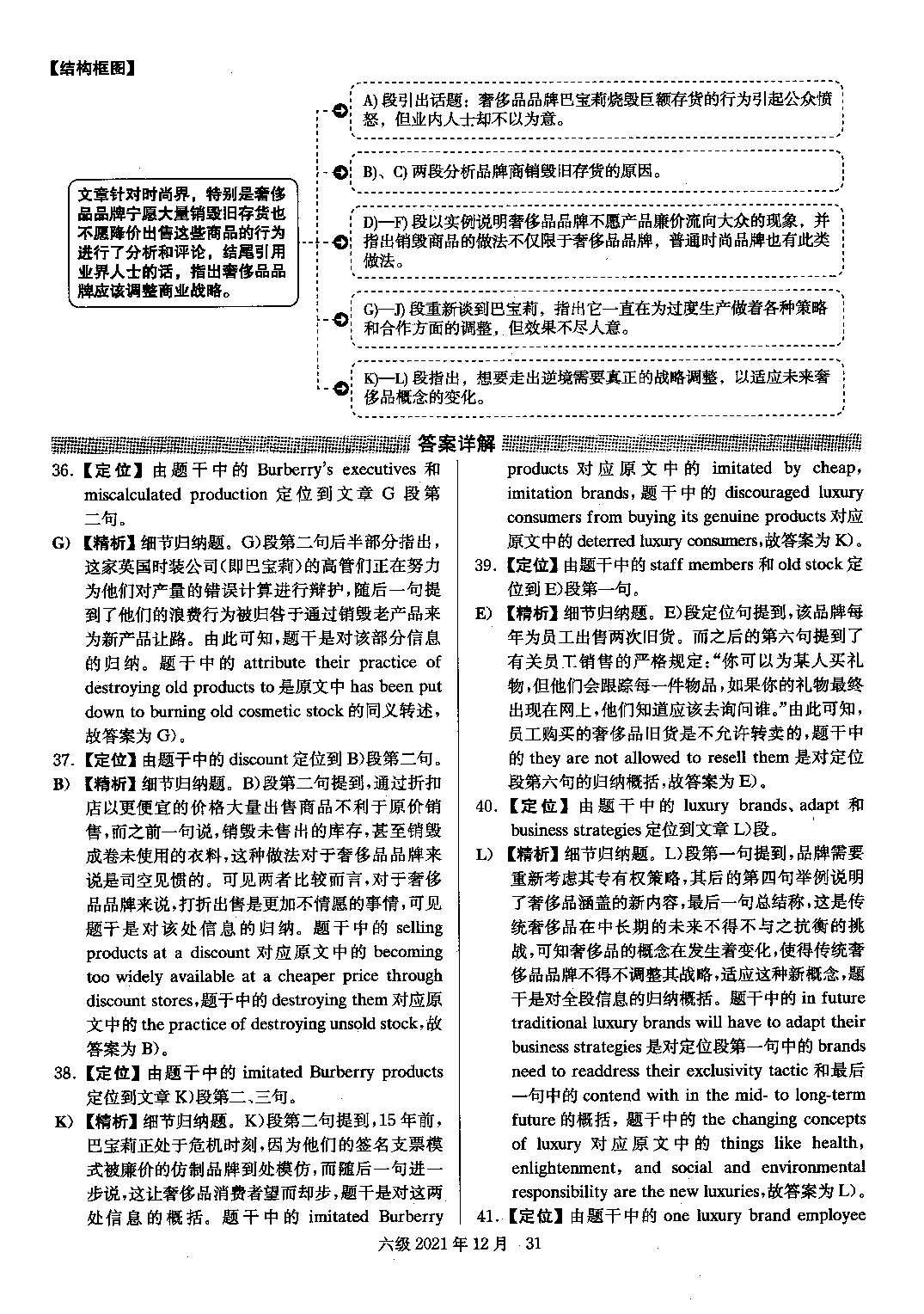 2021.12英语六级真题答案解析第1套.pdf 第9页