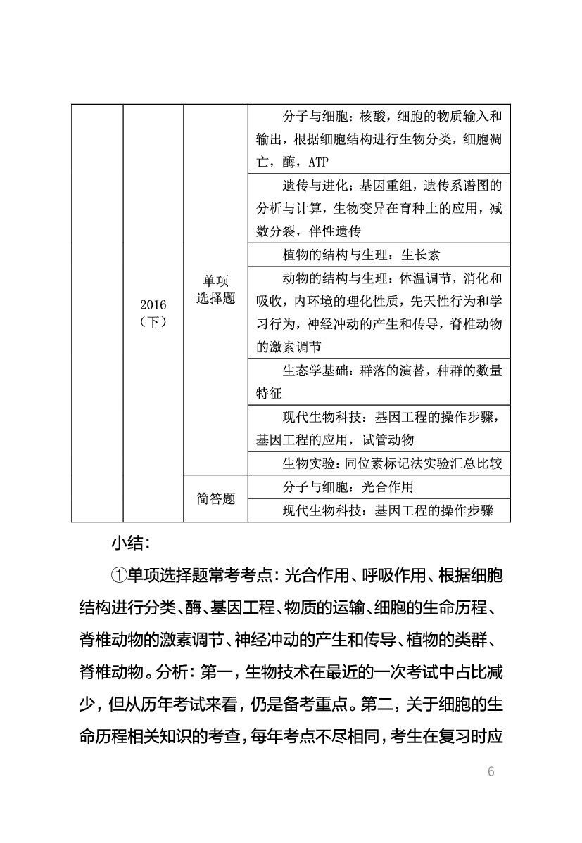 教资《生物学科与知识能力》考情分析＋笔记.pdf 第4页
