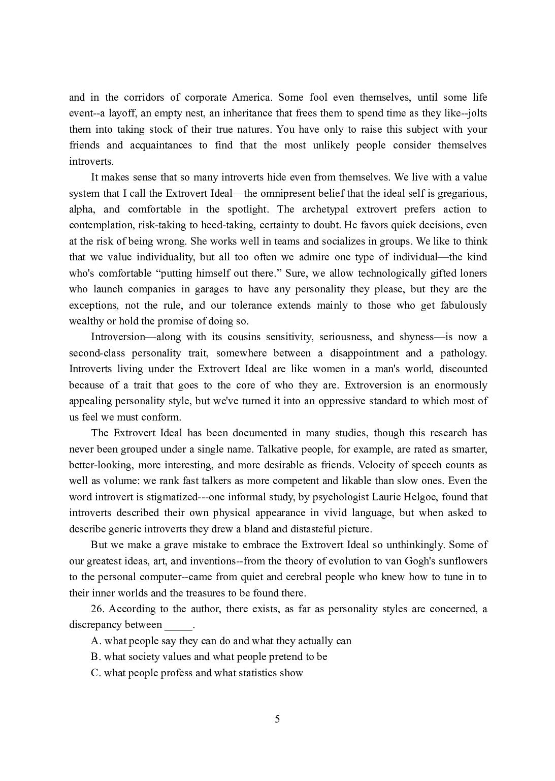 2021年全国教师资格证考试-中学笔试科目三《学科知识与教学能力》模拟卷-初中英语（楚辞）.pdf 第5页