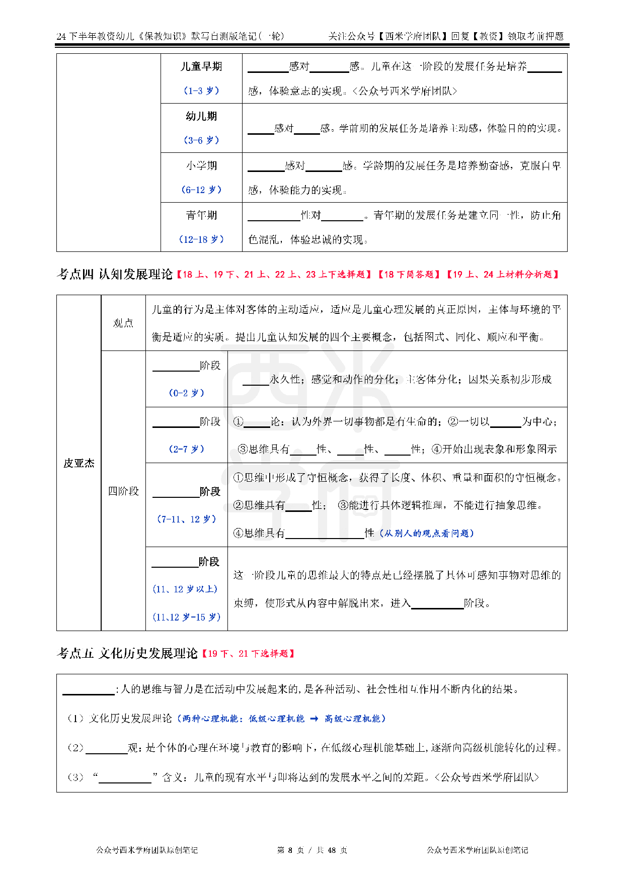 24年下幼儿园-《保教知识与能力》-一轮默写自测笔记.pdf 第8页