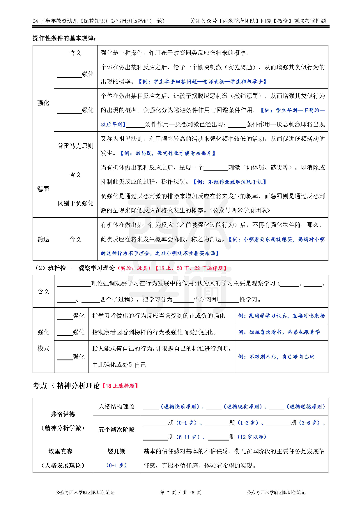 24年下幼儿园-《保教知识与能力》-一轮默写自测笔记.pdf 第7页