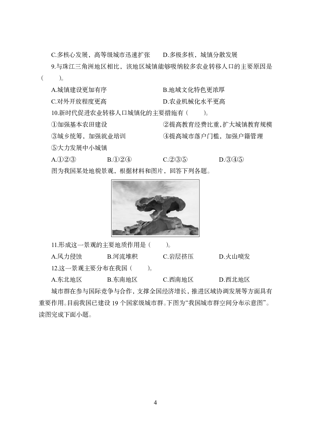 2021年全国教师资格证考试-中学笔试科目三《学科知识与教学能力》模拟卷-初中地理.pdf 第4页