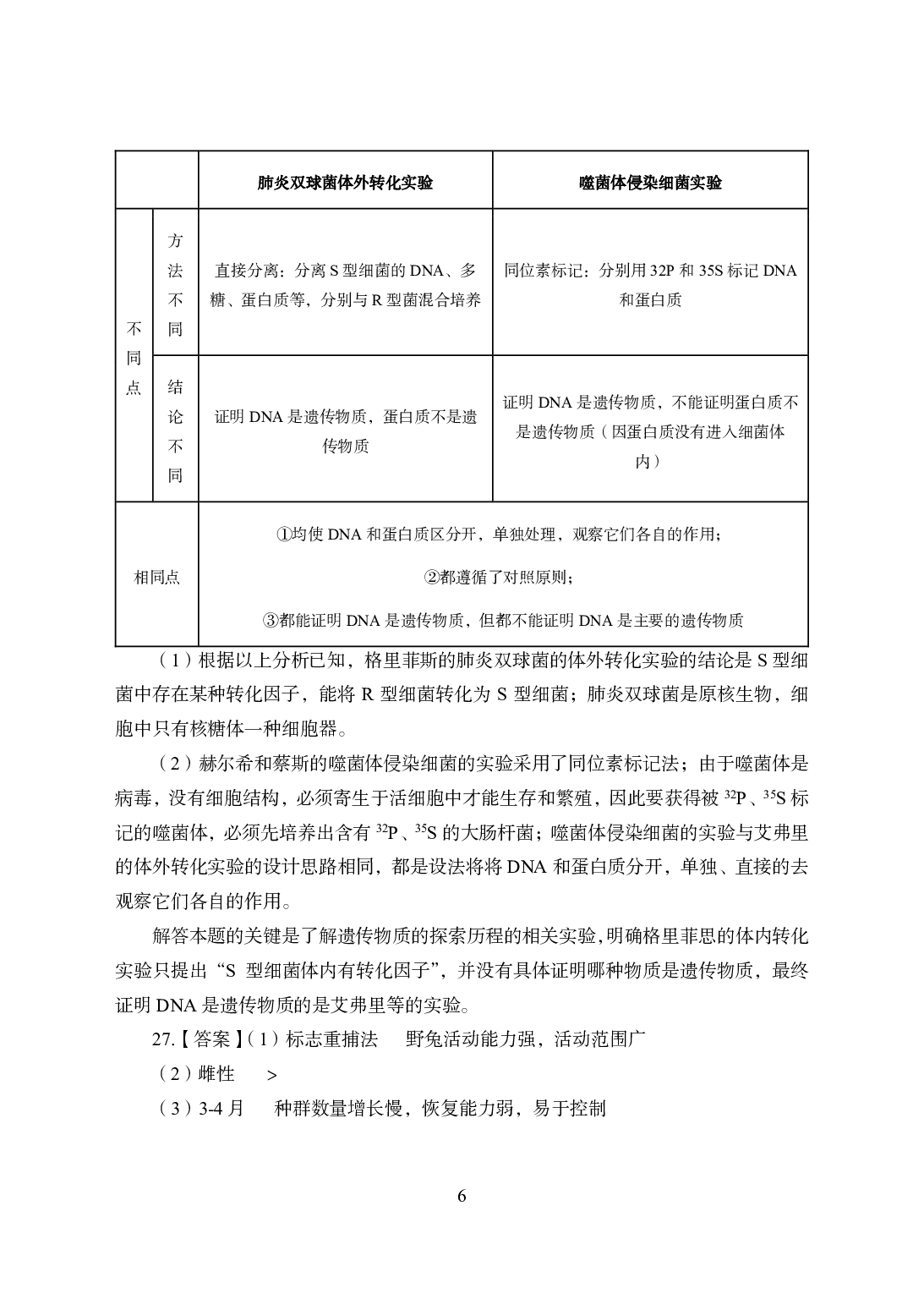 2021年全国教师资格证考试-中学笔试科目三《学科知识与教学能力》模拟卷2-高中生物答案解析.pdf 第6页