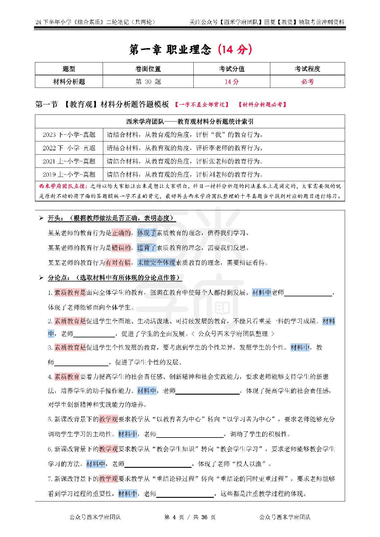 24年下小学-《综合素质》二轮笔记.pdf 第4页