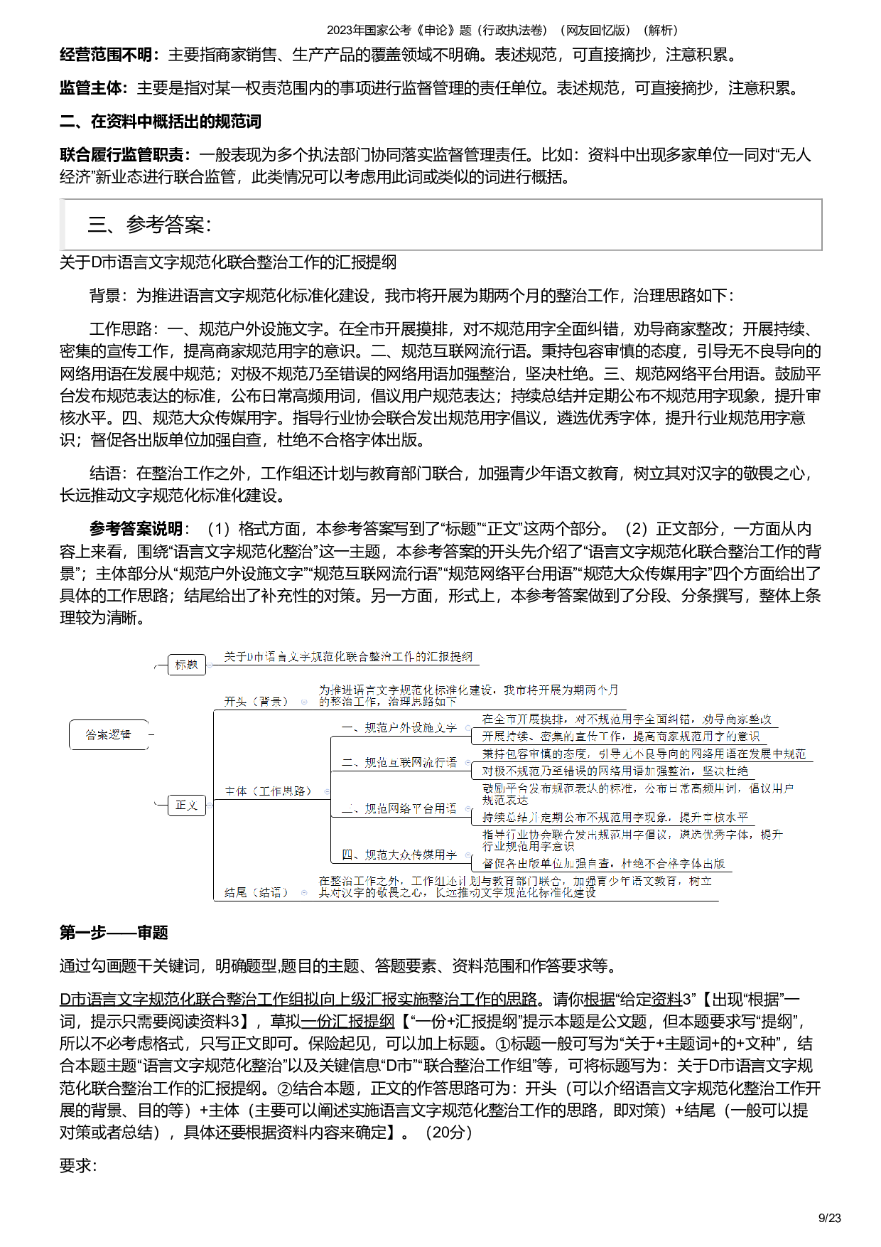 2023年国家公考《申论》题（行政执法卷）（答案解析）.pdf 第9页