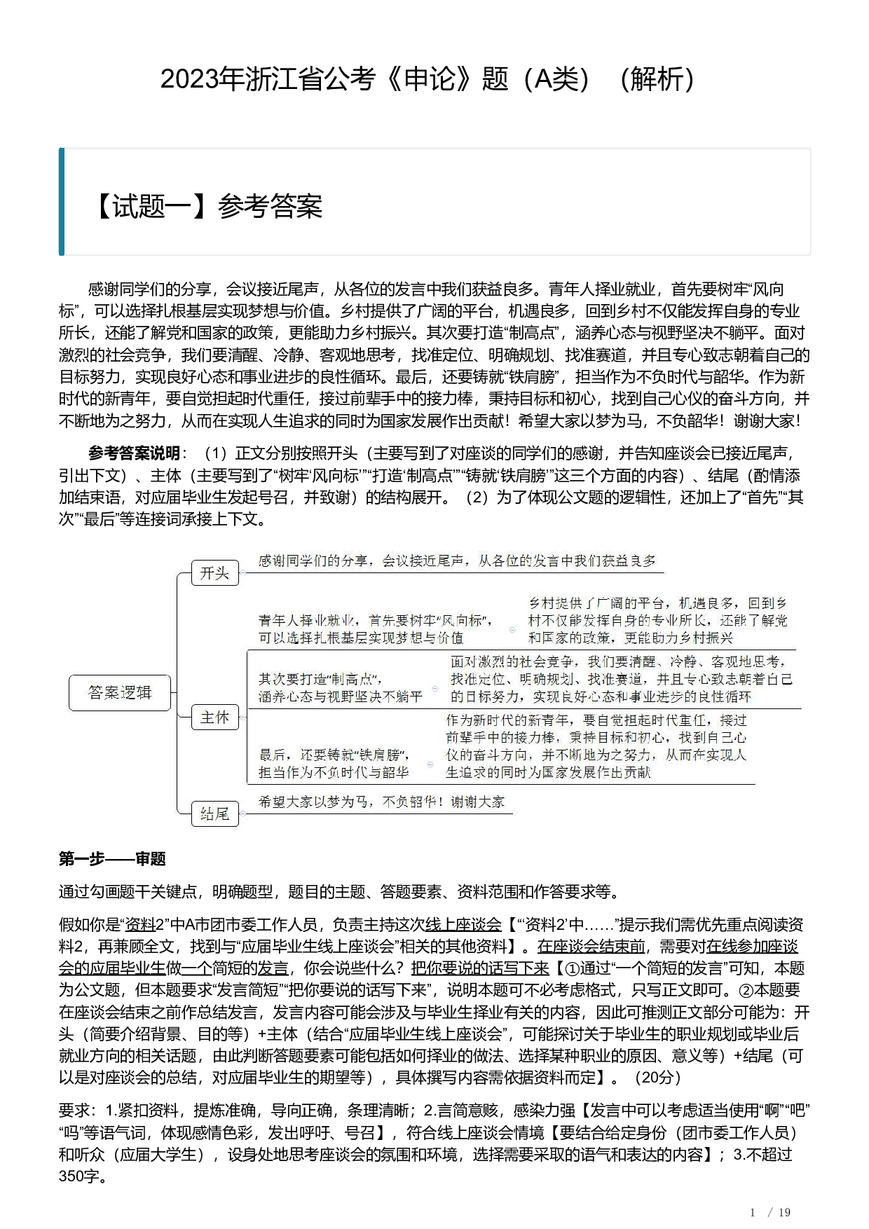 2023年浙江省公考《申论》题（A类）（解析）.pdf 第1页