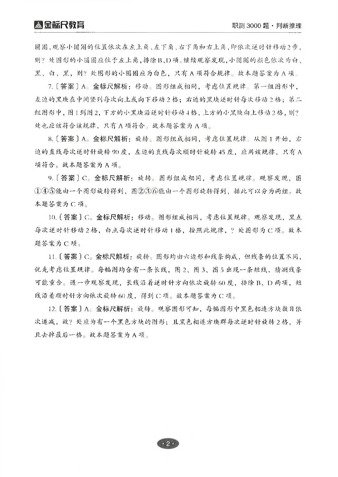 职业能力倾向测验3000题&mdash;&mdash;判断推理答案解析.pdf 第4页