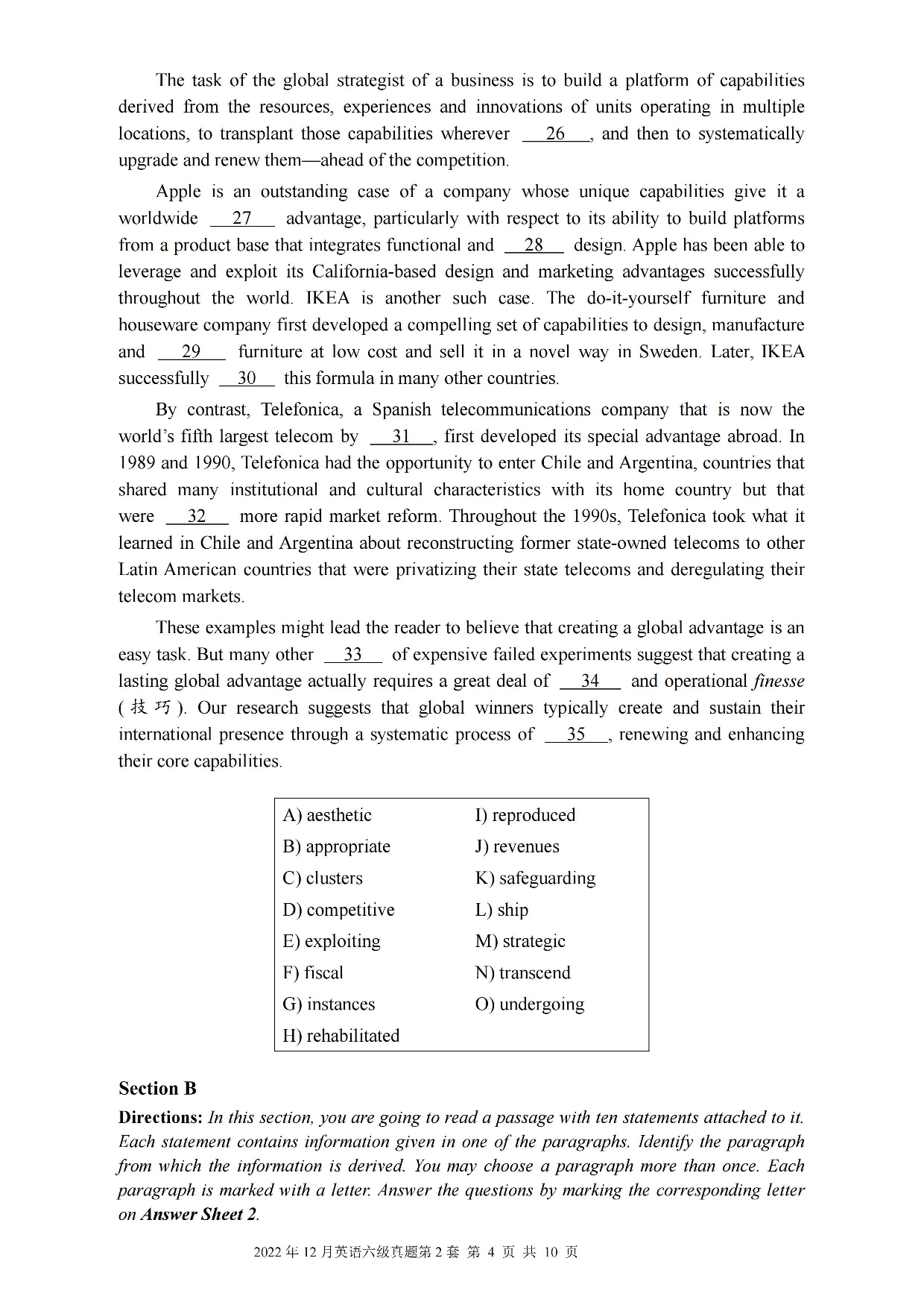 2022.12英语六级真题第2套.pdf 第4页
