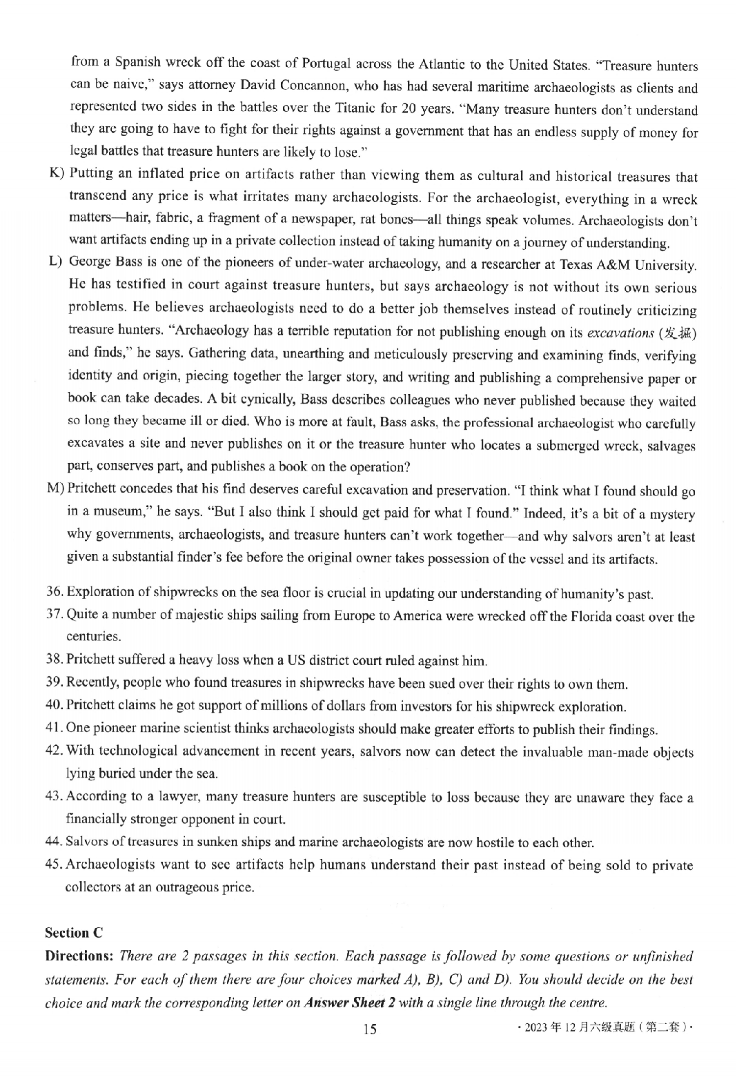 2023.12英语六级真题第2套.pdf 第6页