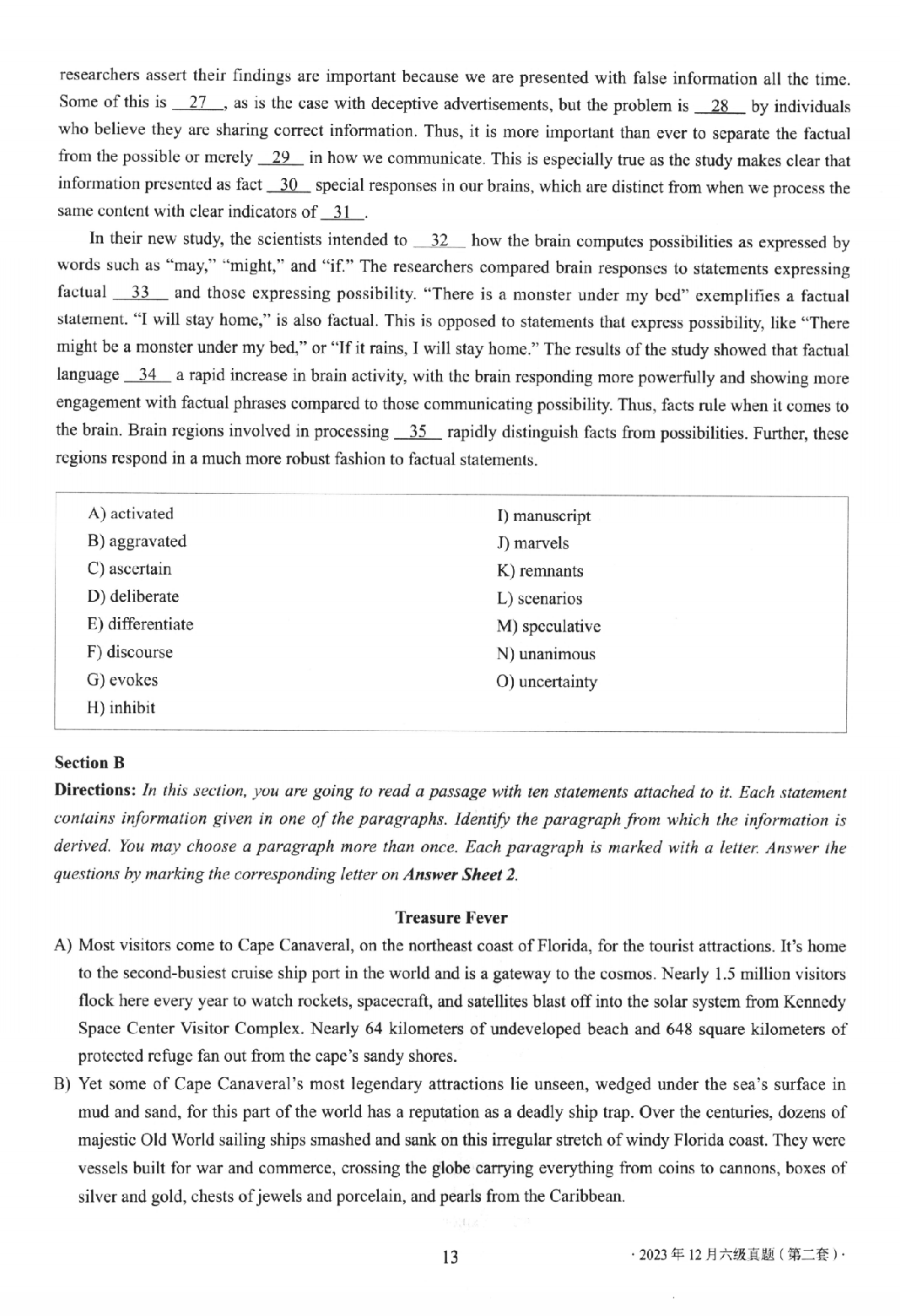 2023.12英语六级真题第2套.pdf 第4页