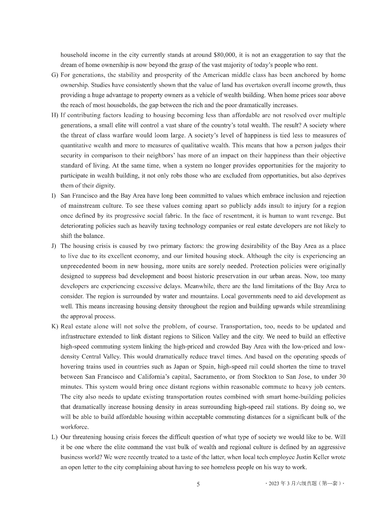 2023年03月英语六级真题全3套.pdf 第5页