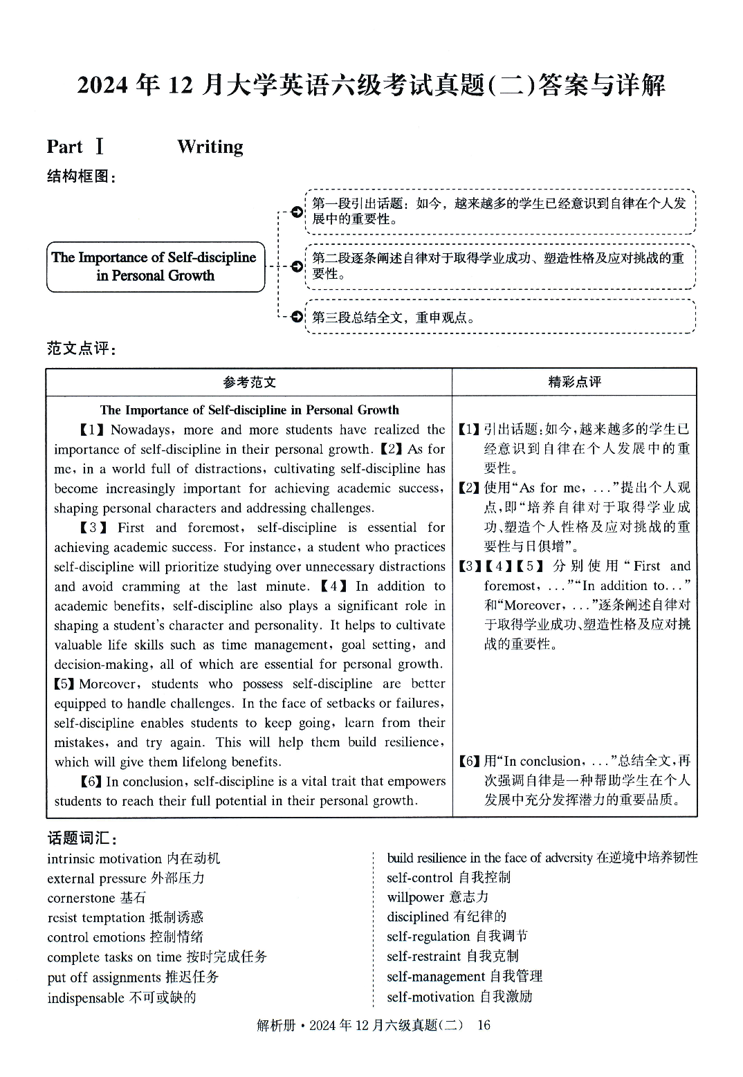 2024.12英语六级真题答案解析第2套.pdf 第1页