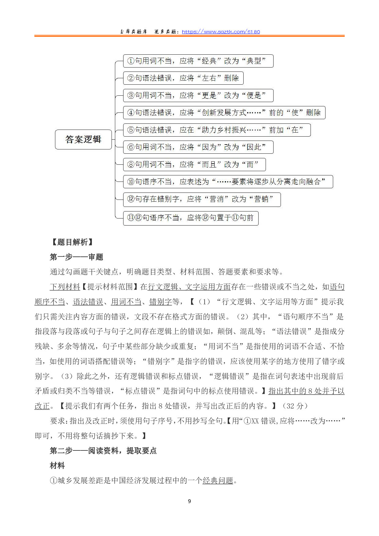 2023年8月全国事业单位联考B类《综合应用能力》题及参考答案.pdf 第9页