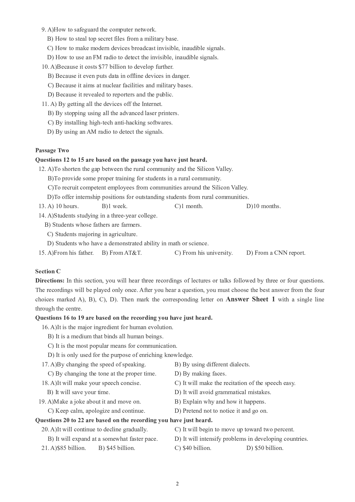 大学英语六级通关模拟卷第四套.pdf 第2页