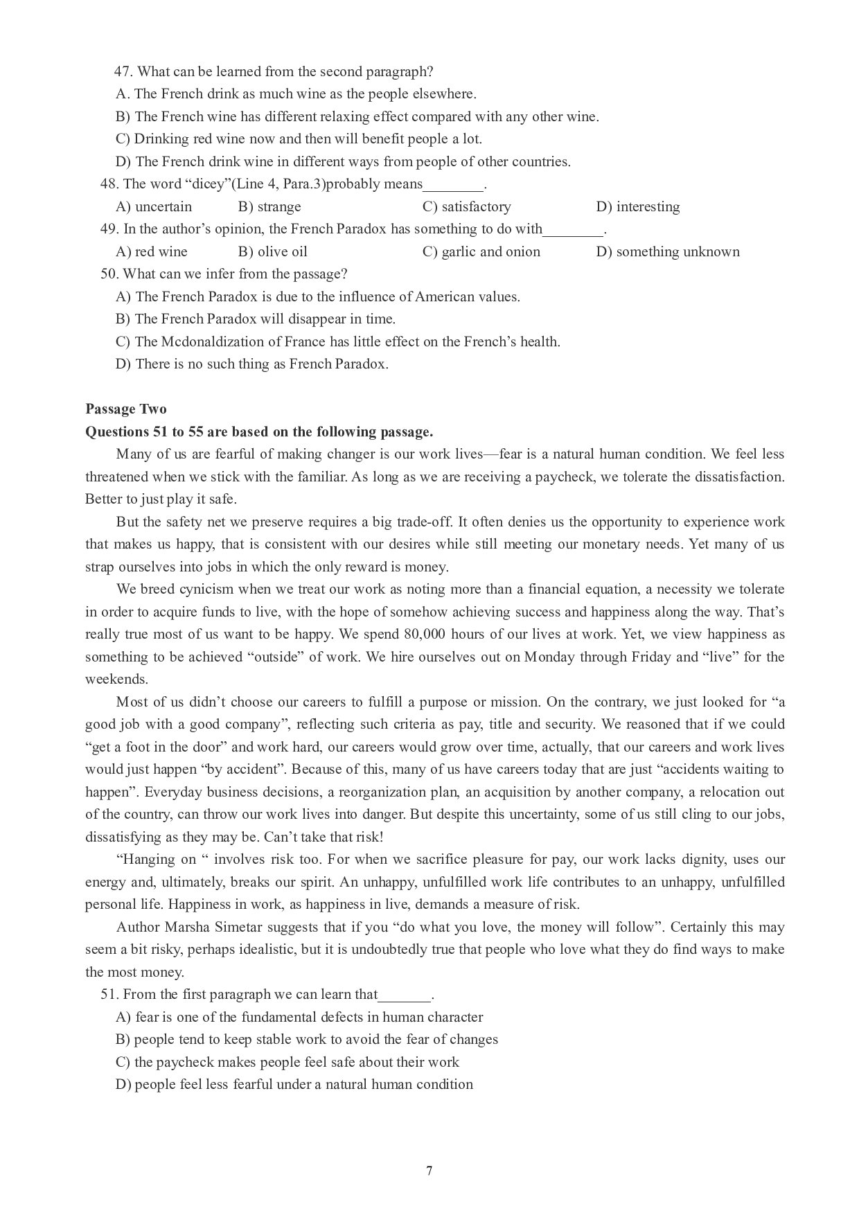 大学英语六级通关模拟卷第四套.pdf 第7页