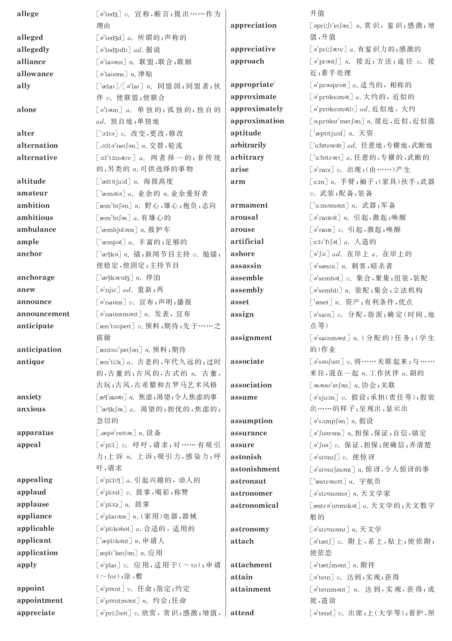 英语四级高频词汇带音标正序版.pdf 第2页