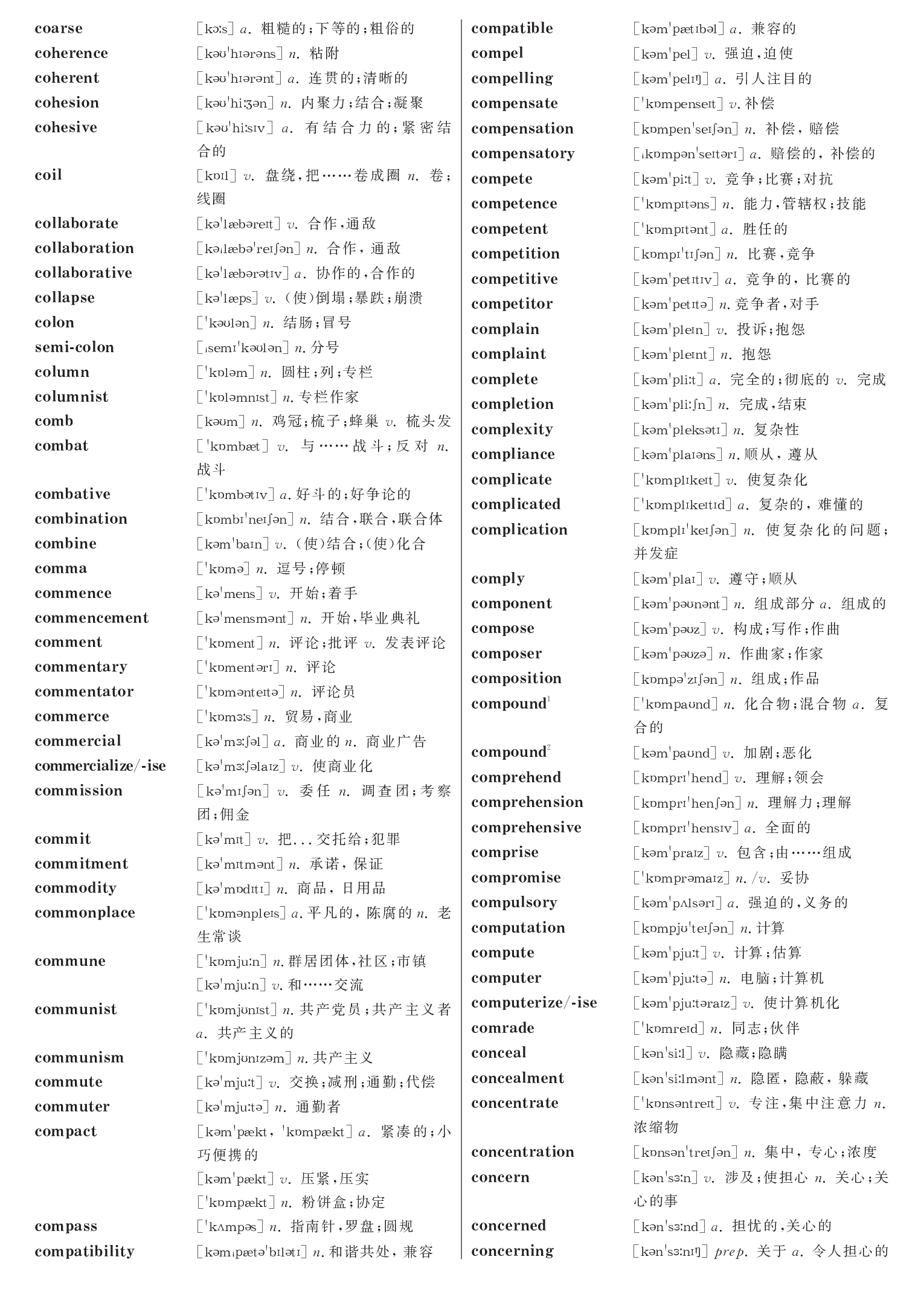英语四级高频词汇带音标正序版.pdf 第6页