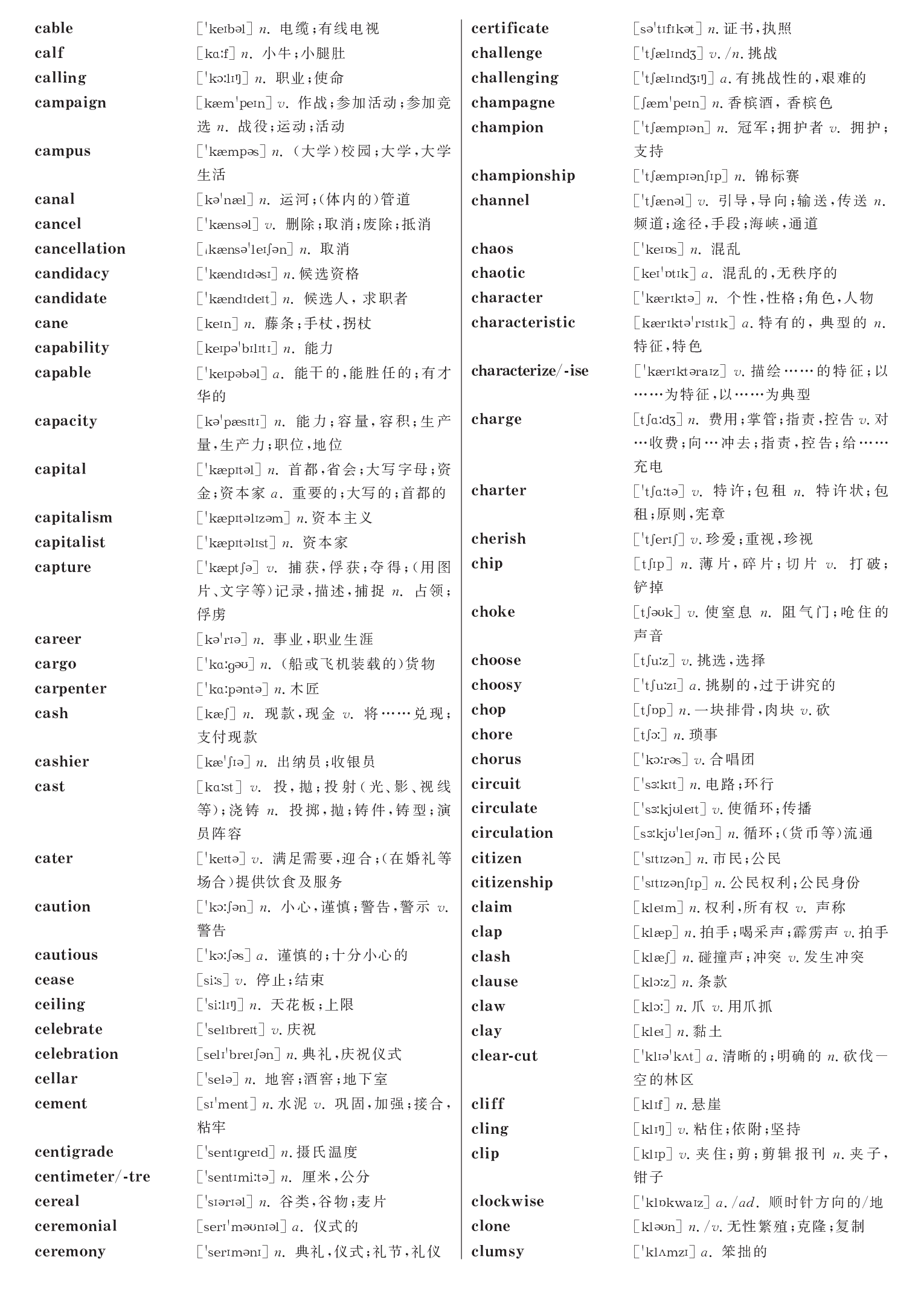 英语四级高频词汇带音标正序版.pdf 第5页