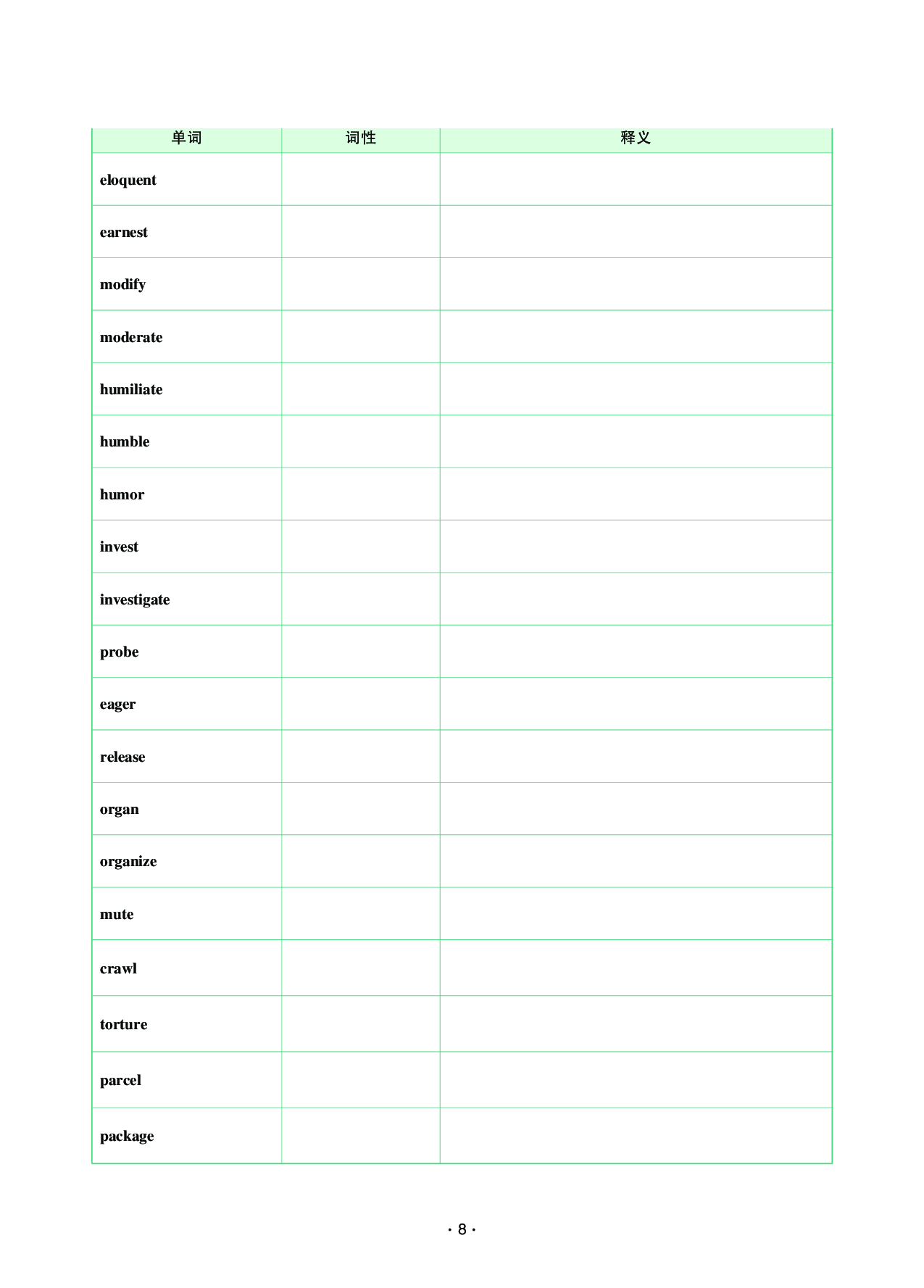 25考研英语单词默写表&词汇树.pdf 第10页
