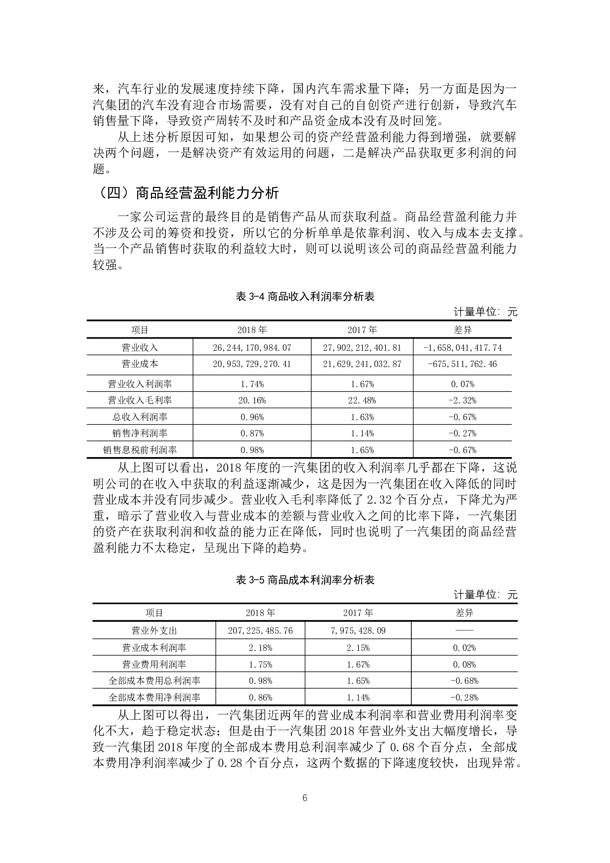 一汽轿车股份有限公司财务报告盈利能力分析-11851字.docx 第9页