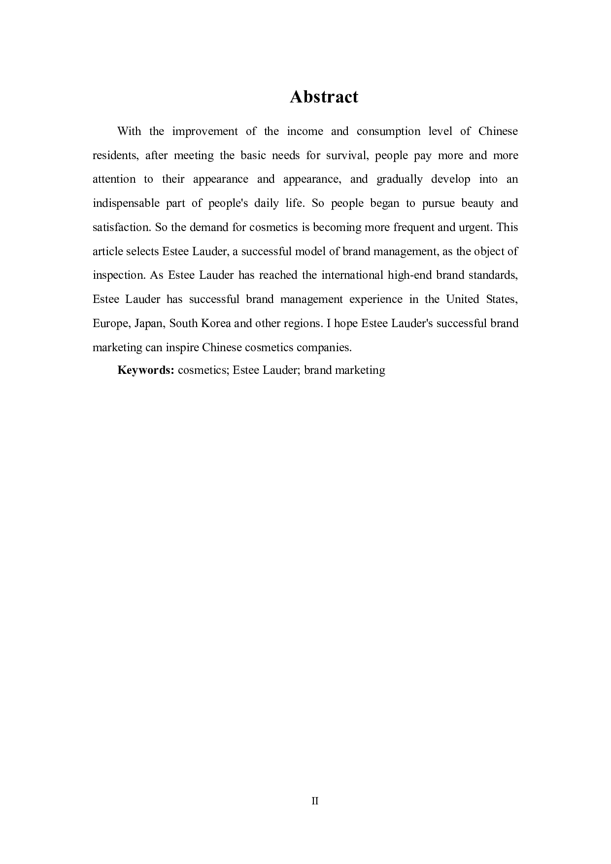 化妆品行业产品的品牌效应与营销策略&mdash;&mdash;以雅诗兰黛集团为例-9499字.docx 第2页