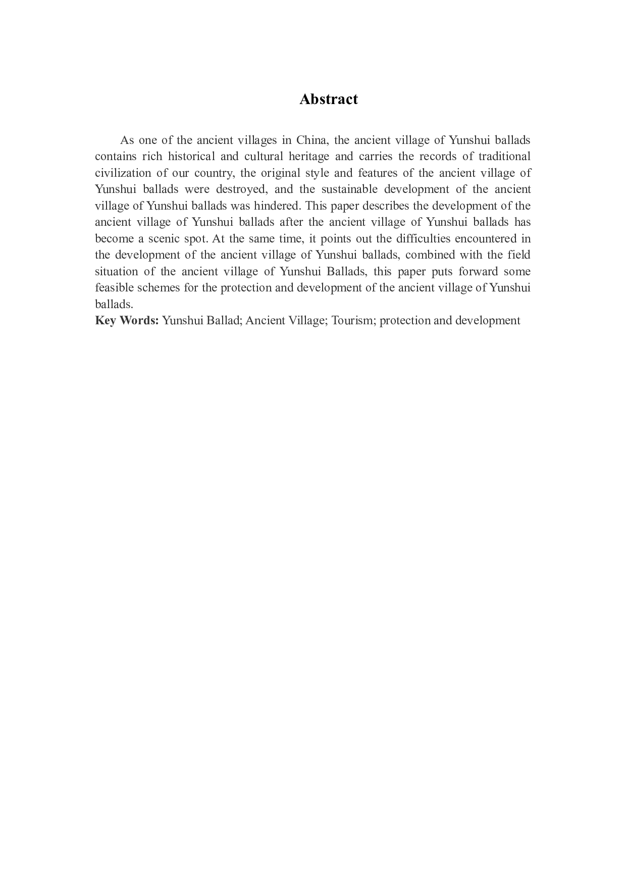 关于云水谣古村的保护与发展对策研究-10224字.docx 第2页