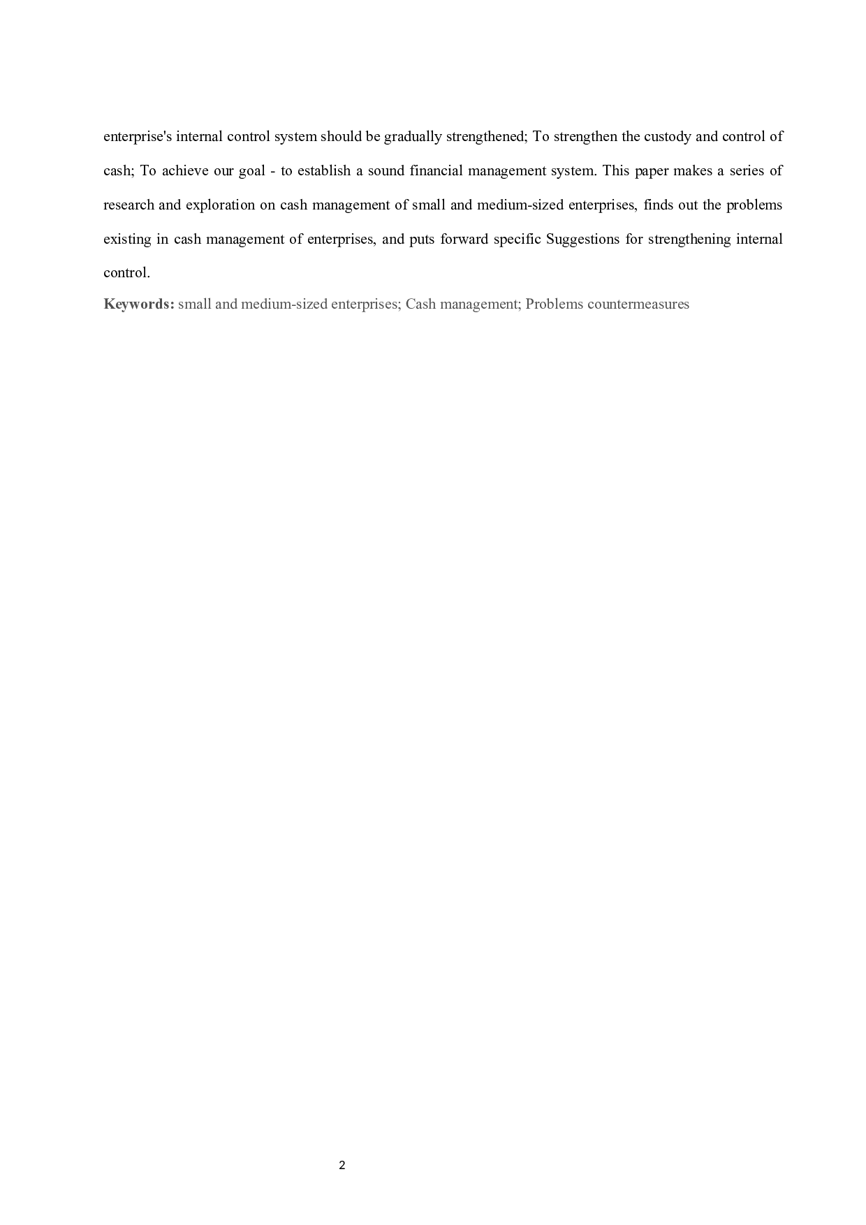 中小型民营企业现金管理中存在的问题与对策.docx-9530字.docx 第3页