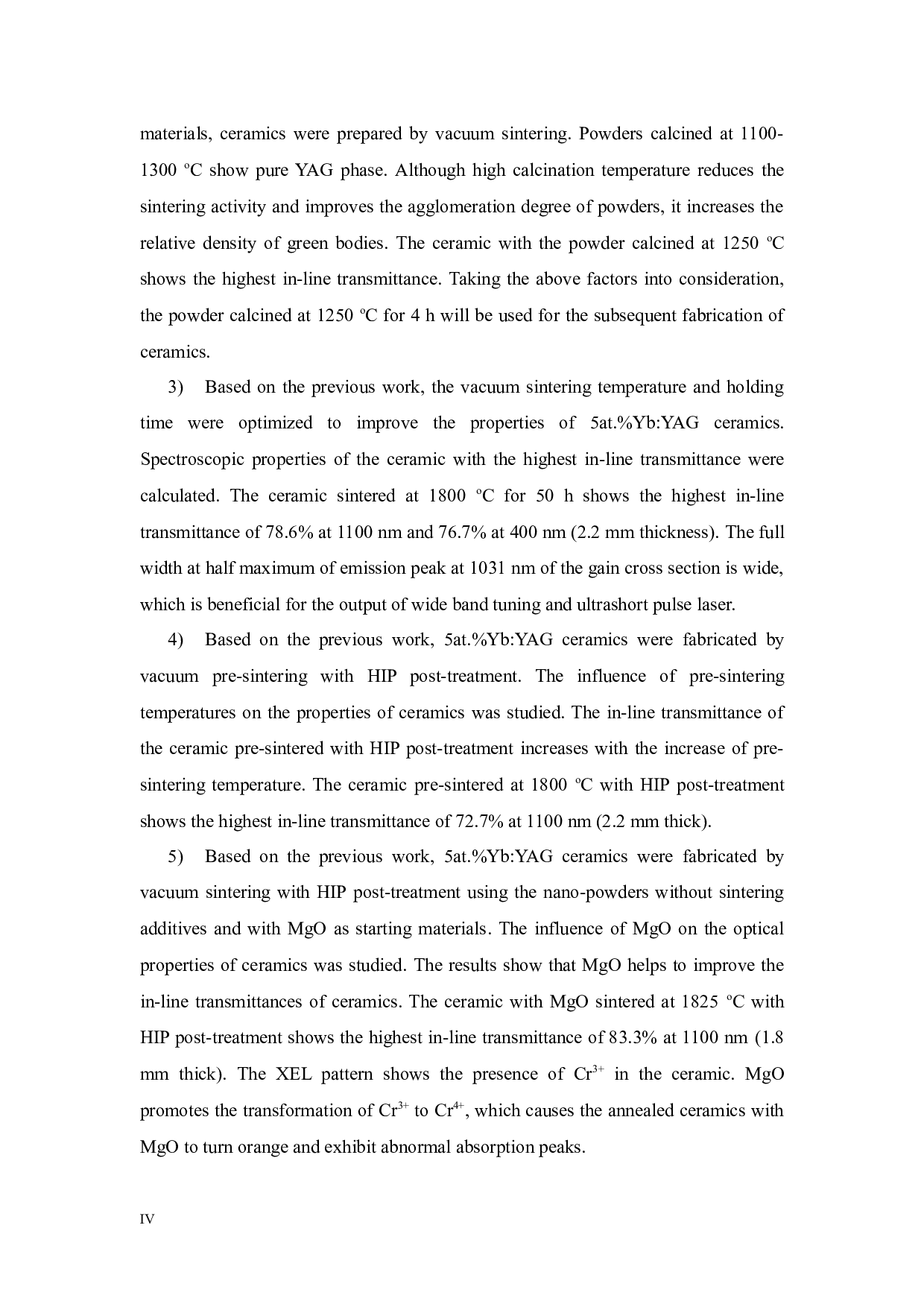 湿化学法合成YbYAG纳米粉体及透明陶瓷的制备与性能优化-34732字.docx 第4页