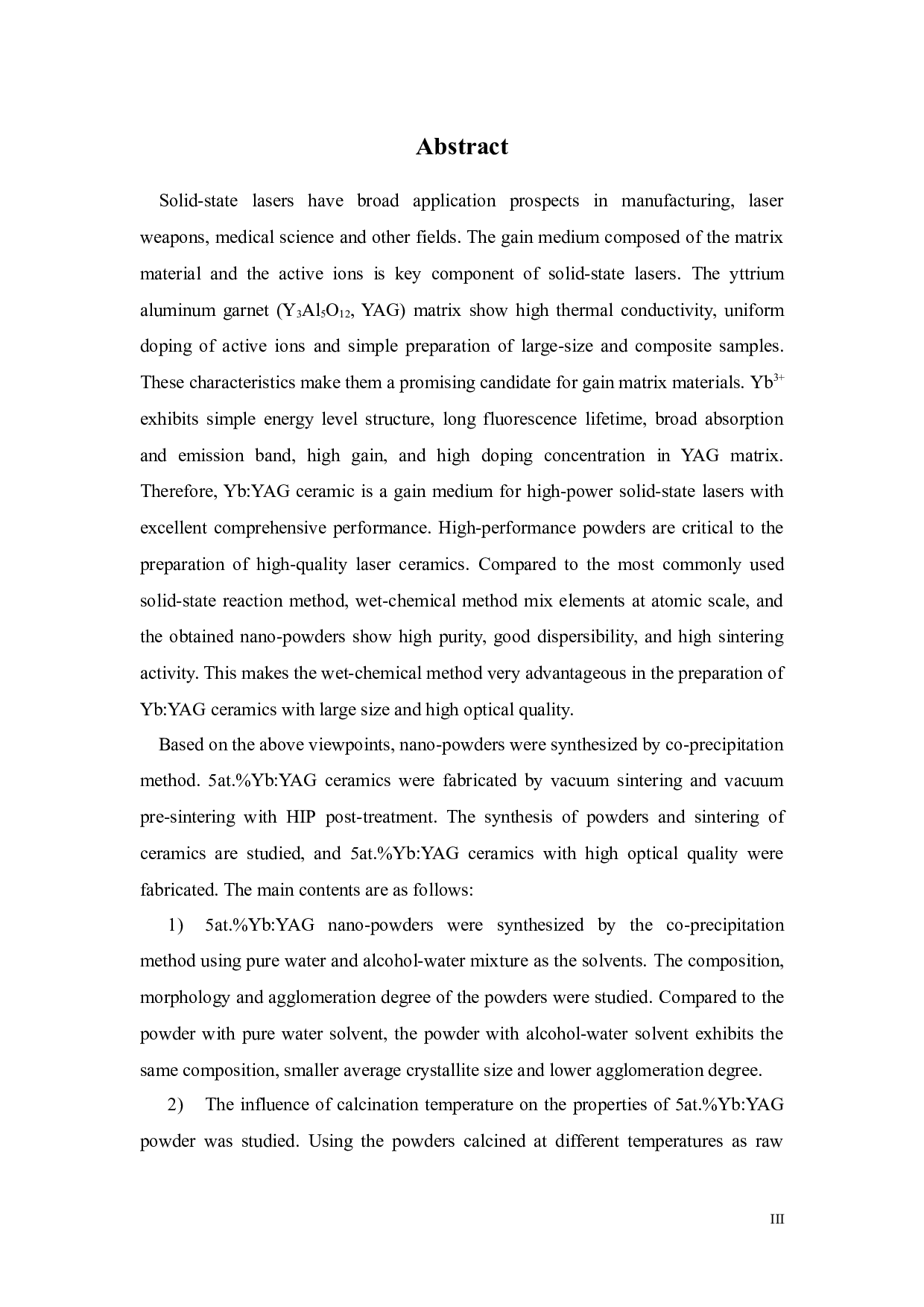 湿化学法合成YbYAG纳米粉体及透明陶瓷的制备与性能优化-34732字.docx 第3页