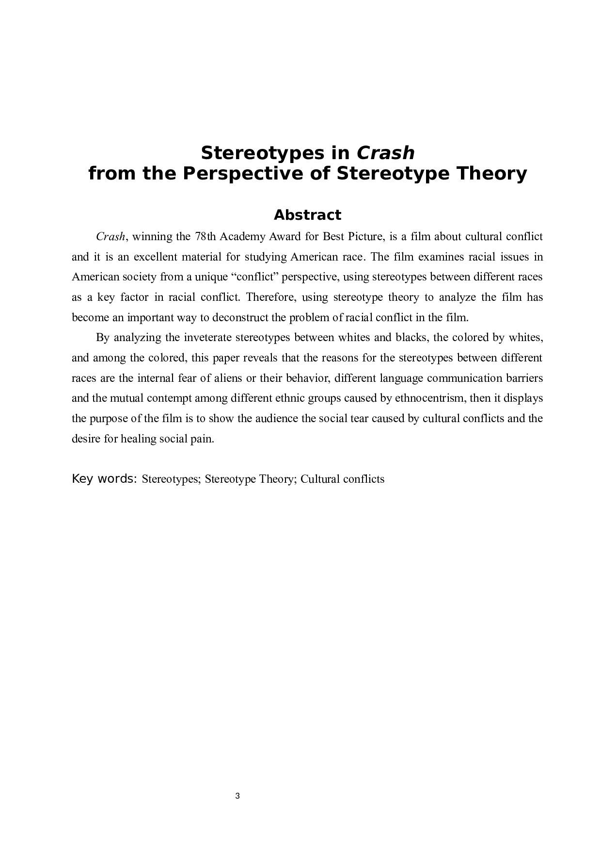 从刻板印象理论看电影《撞车》中的种族形象-9674字.docx 第3页