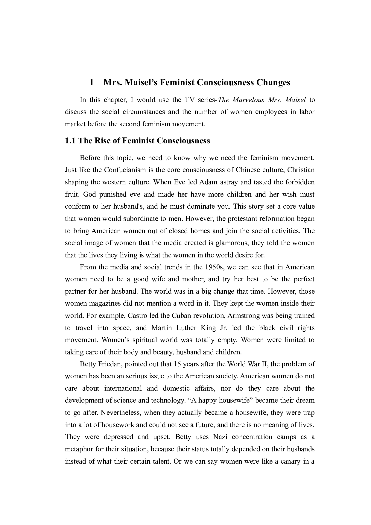 从美国电视剧《了不起的麦瑟尔夫人》略论美国20世纪50-60年代女权主义-5873字.docx 第6页