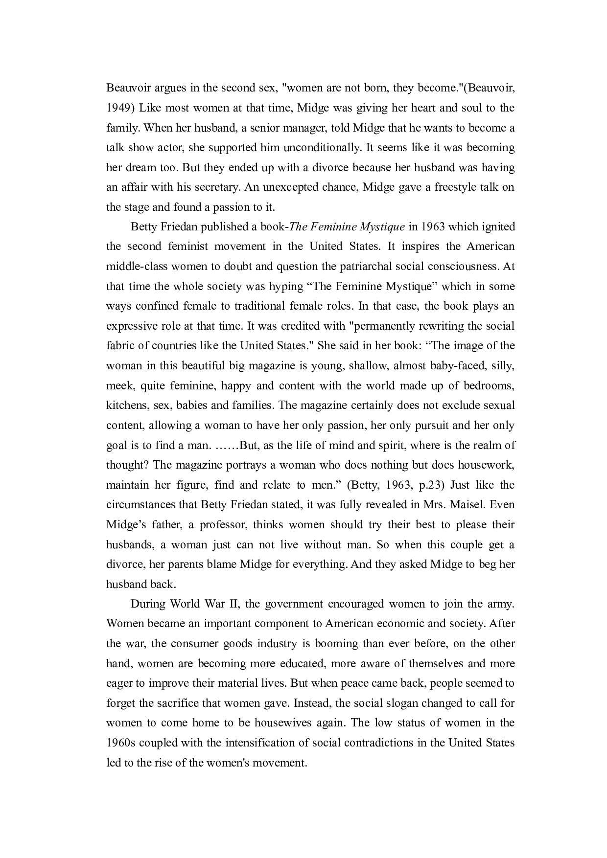 从美国电视剧《了不起的麦瑟尔夫人》略论美国20世纪50-60年代女权主义-5873字.docx 第8页