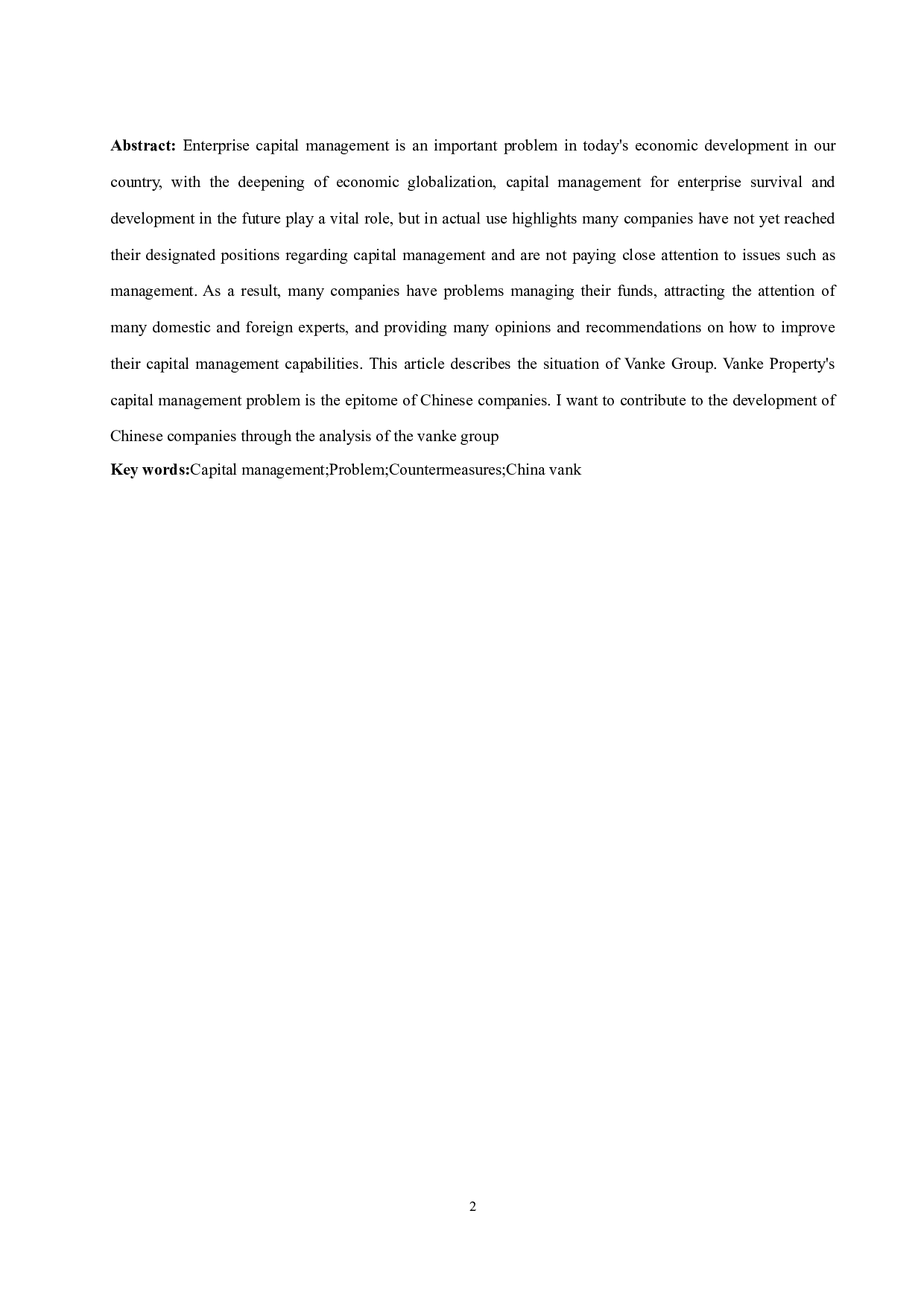 企业资金管理存在的问题及对策研究&mdash;&mdash;以万科企业股份有限公司为例-8809字.docx 第4页