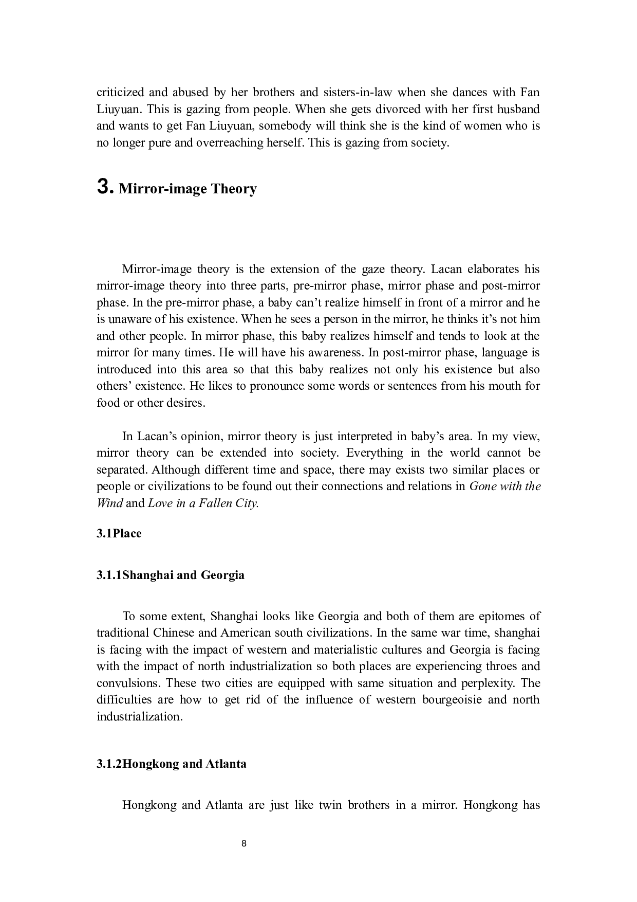 凝视理论对比分析斯嘉丽和白流苏的婚姻观-5197字.docx 第8页