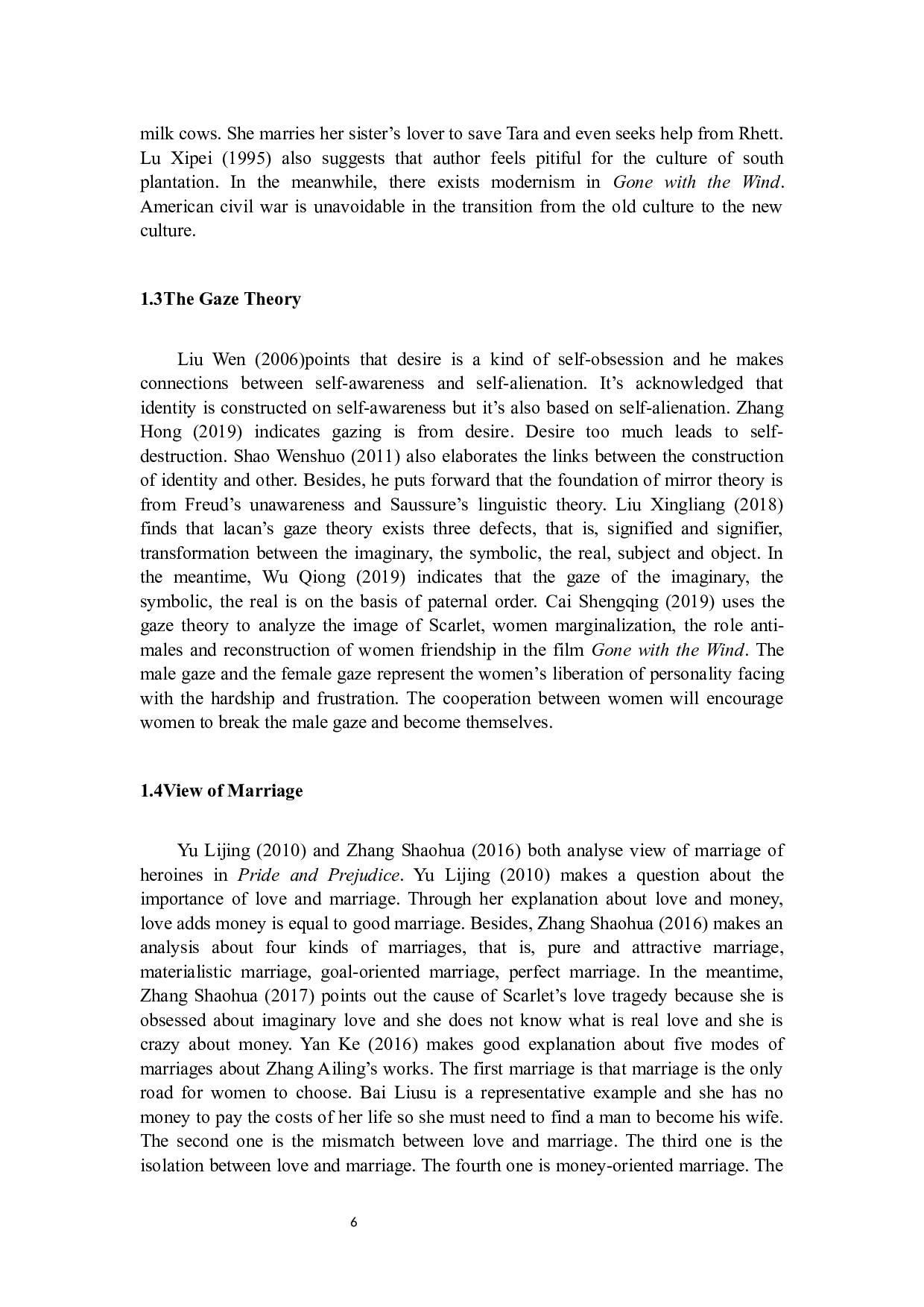 凝视理论对比分析斯嘉丽和白流苏的婚姻观-5197字.docx 第6页