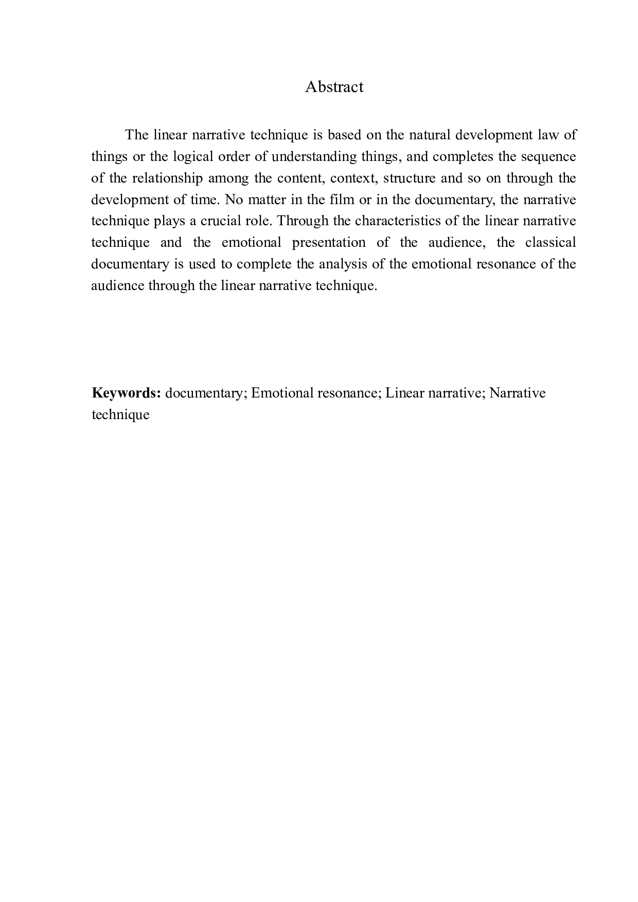 参与类纪录片中线性叙事手法的共情作用-9138字.docx 第3页