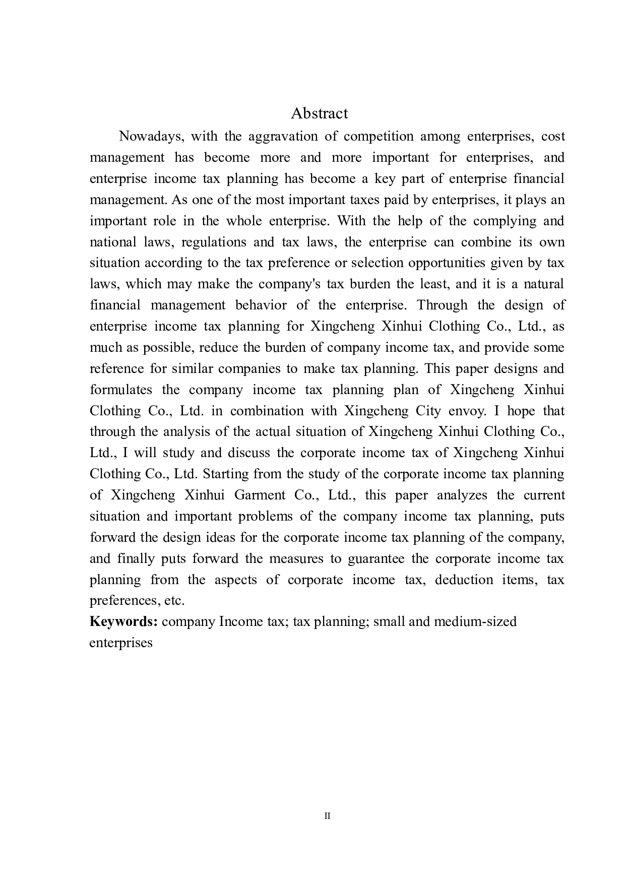 兴城市鑫辉制衣有限公司企业所得税研究-11418字.docx 第3页