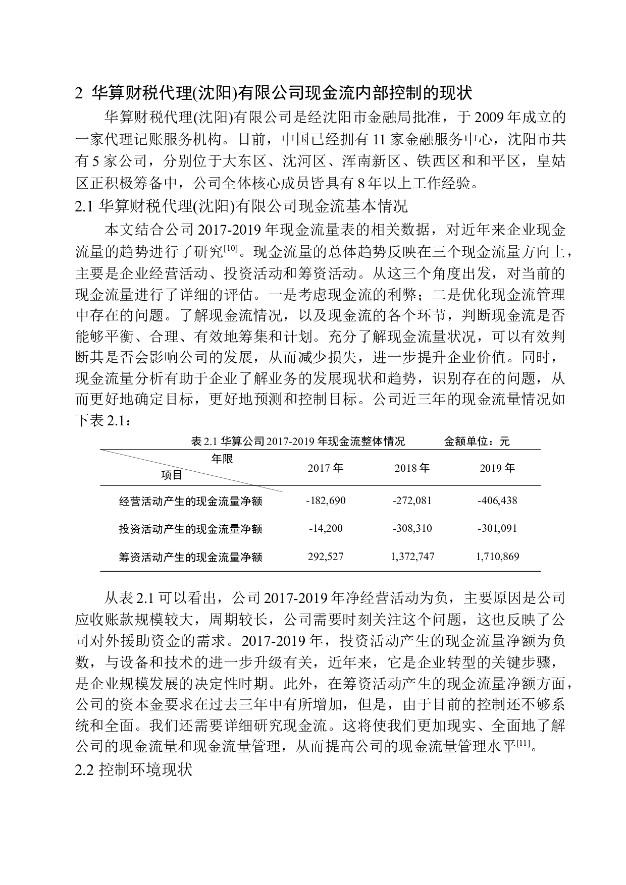 华算财税代理（沈阳）有限公司现金内部控制问题研究-10403字.docx 第7页