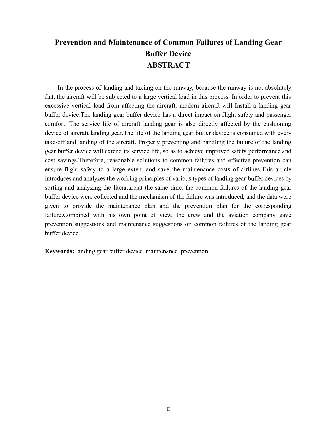 起落架缓冲装置常见故障的预防与维修-10013字.docx 第2页