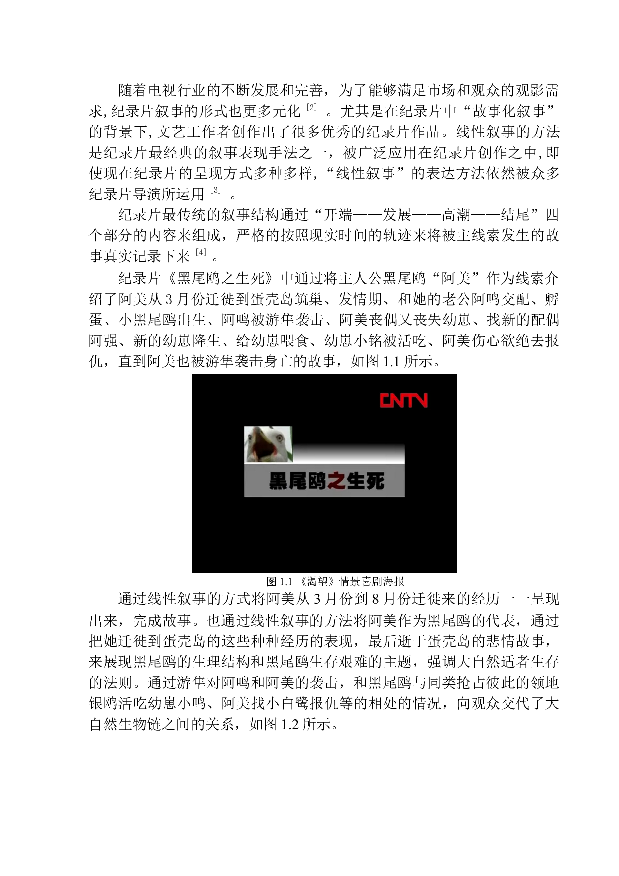 纪录片《黑尾鸥之生死》的线性叙事研究-10294字.docx 第7页