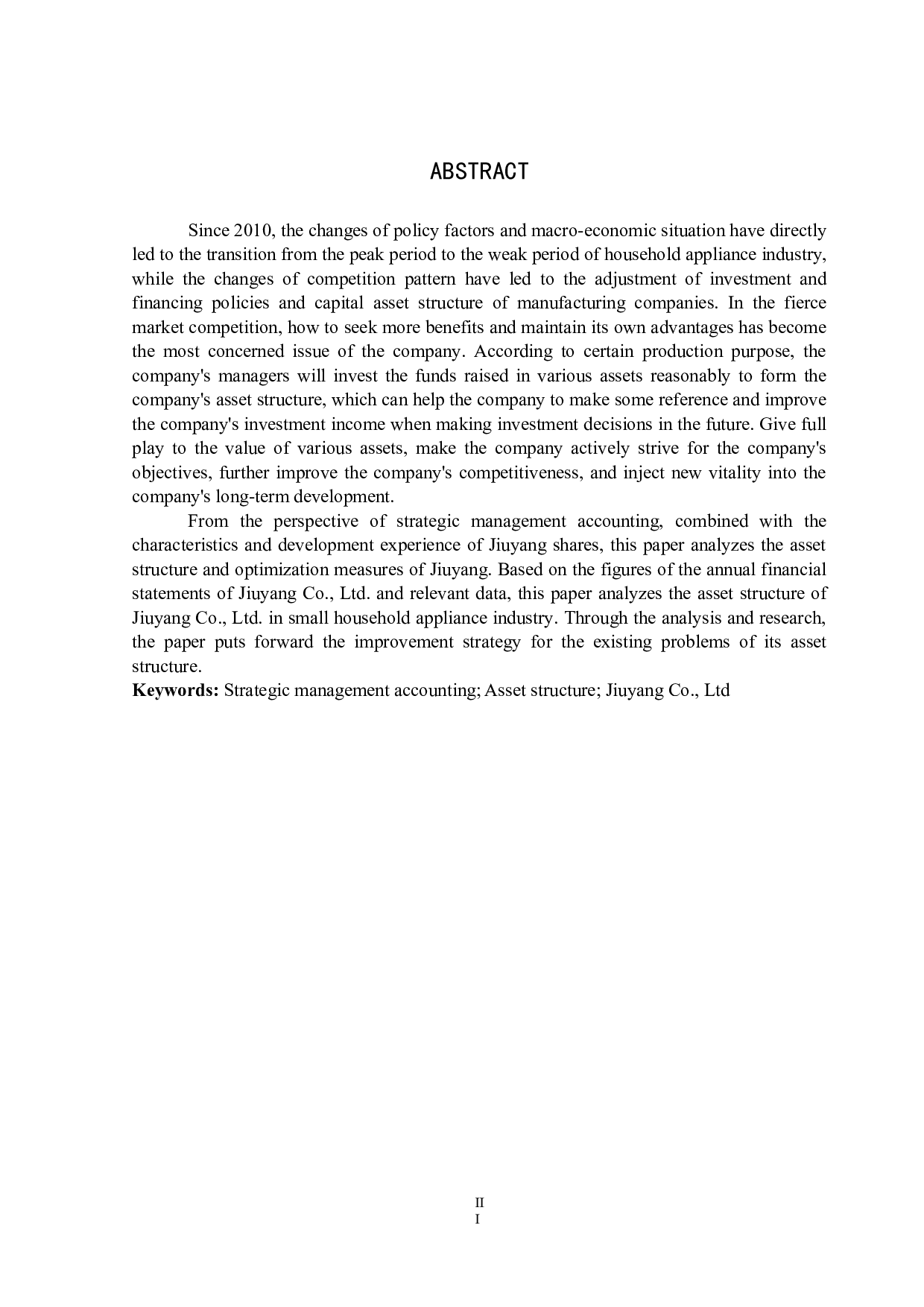 基于战略管理会计的九阳股份资产结构及优化措施分析-11168字.docx 第3页