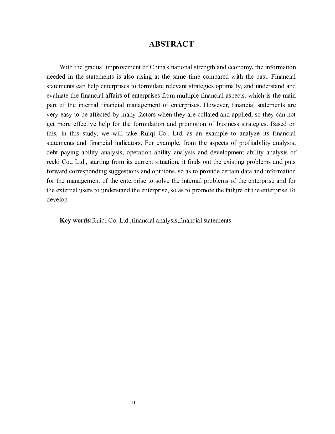 基于财务报告的锐奇股份财务问题及对策研究-13602字.docx 第2页
