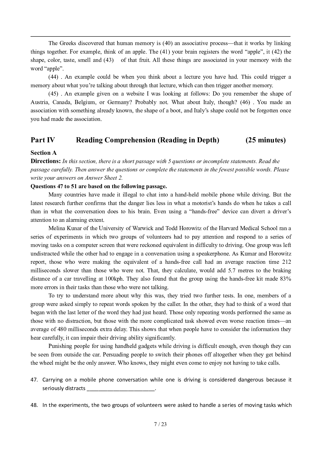 2009年12月英语六级真题及答案.pdf 第7页