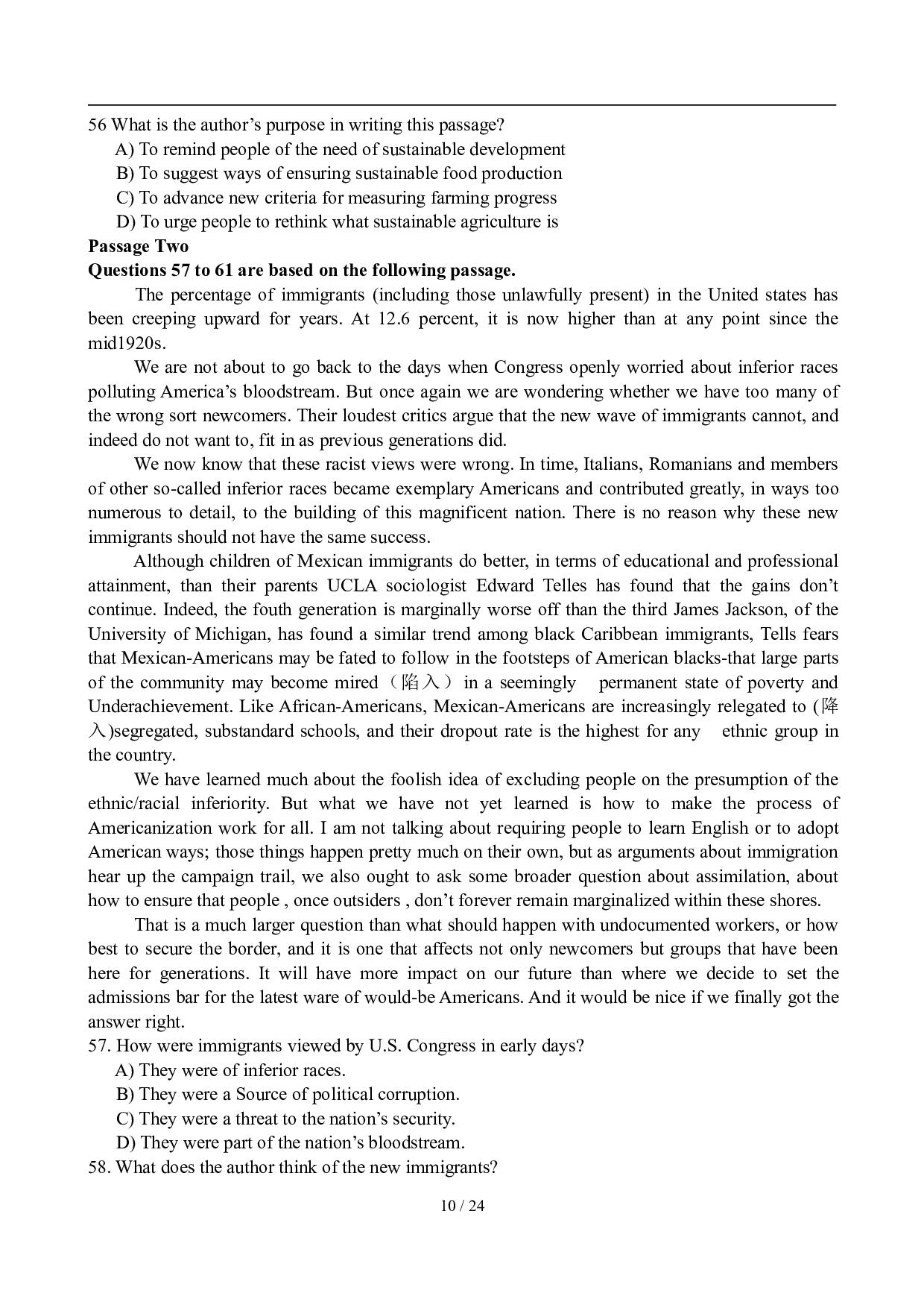 2008年12月英语六级真题及答案.pdf 第10页