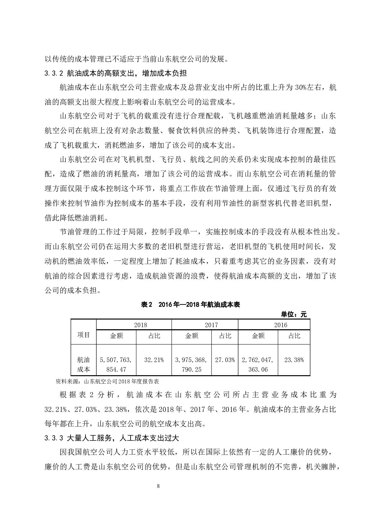 山东航空公司成本管理研究.docx-9877字.docx 第10页