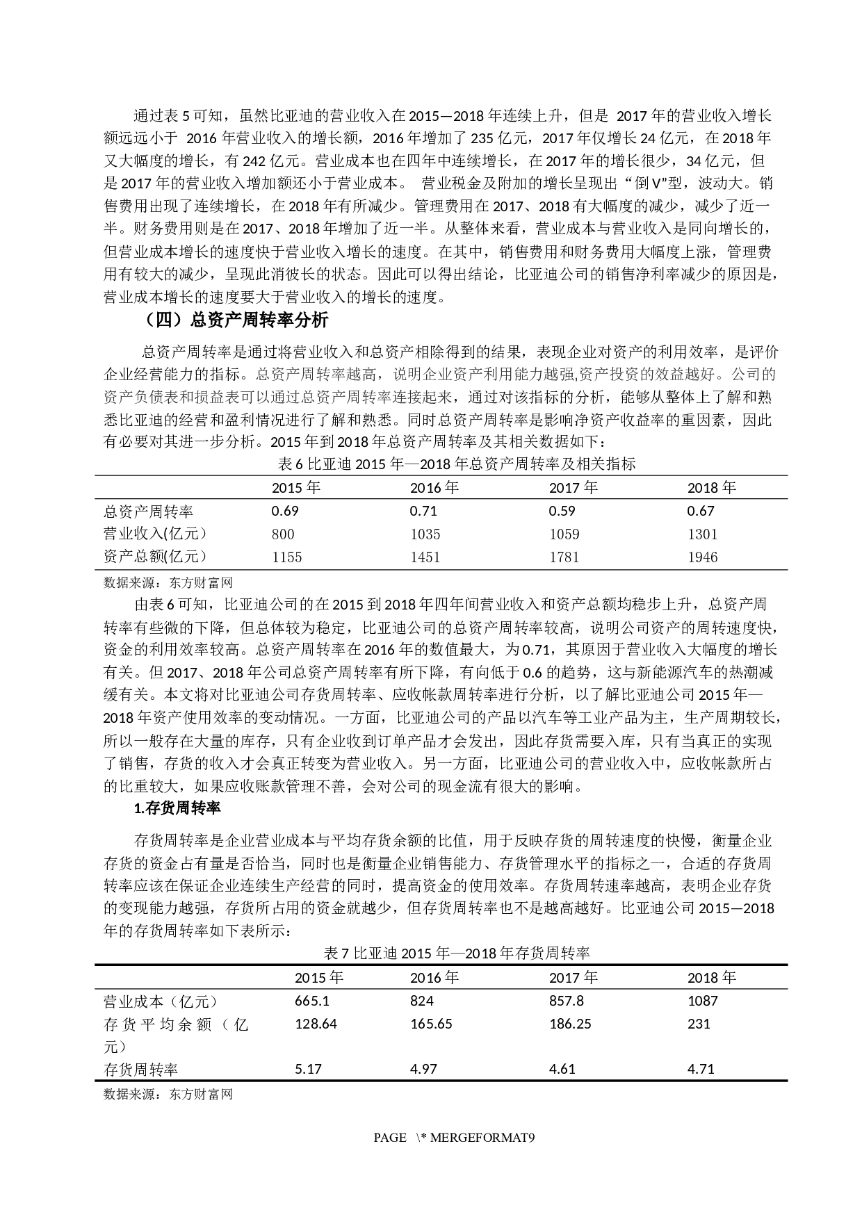 对比亚迪2015&mdash;2018年的财务数据进行分析研究-9129字.docx 第4页