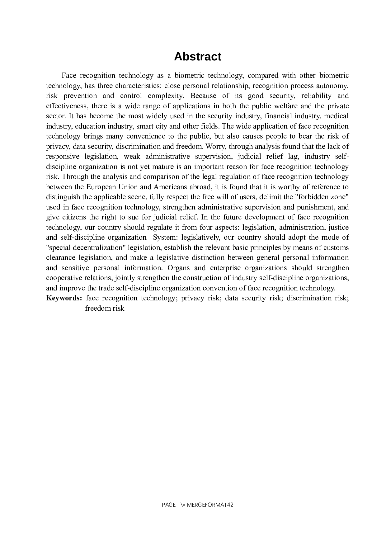 人脸识别技术的法律规制研究-34738字.docx 第3页