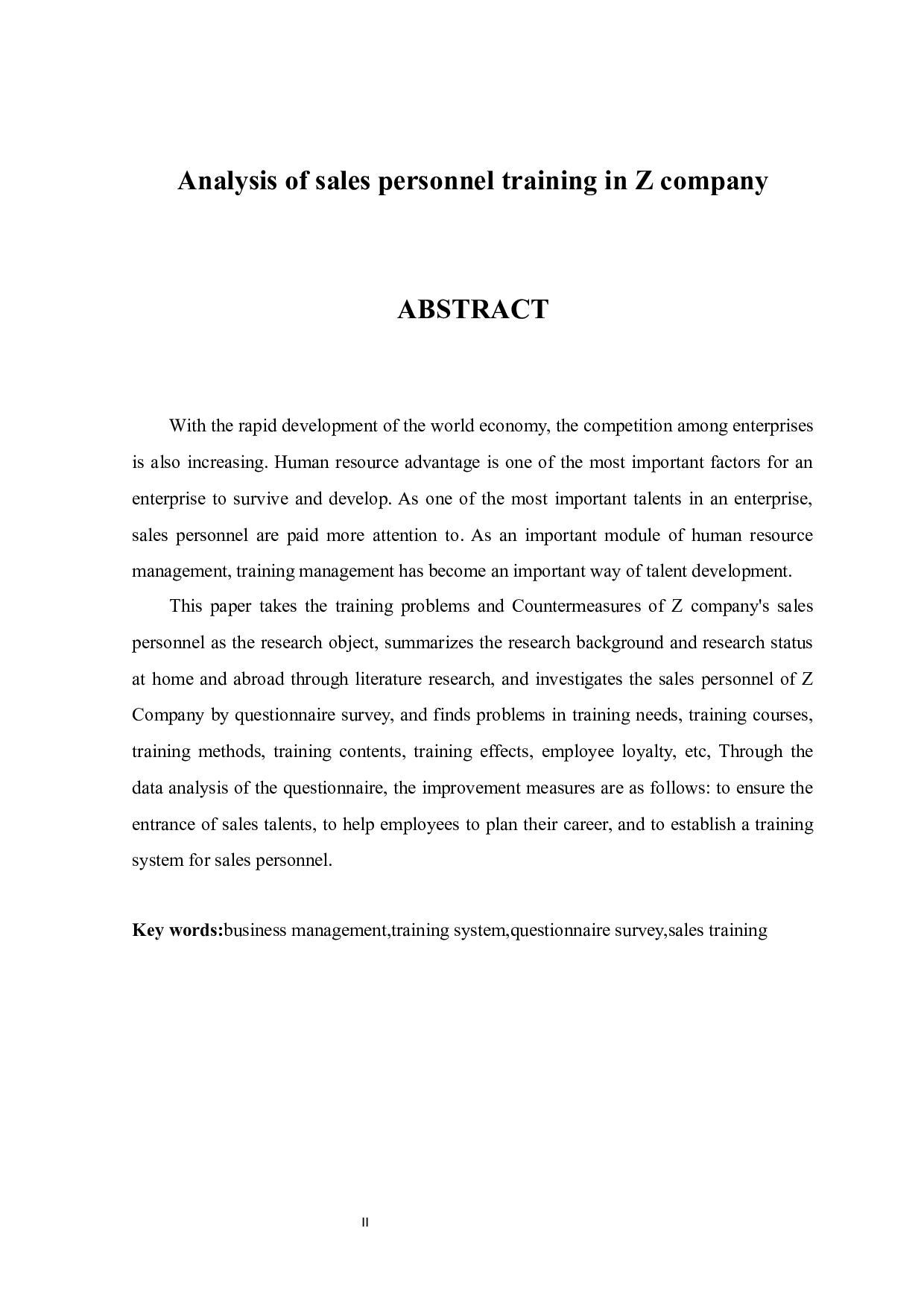 Z公司销售人员培训问题分析-12918字.docx 第6页